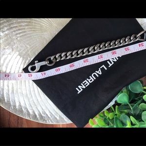 Saint Lauren🔴Paris Black Leather Strap